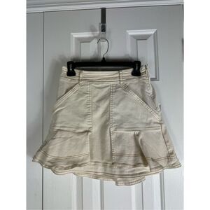 Pilcro Anthropologie Womens Cream Skirt Size 2